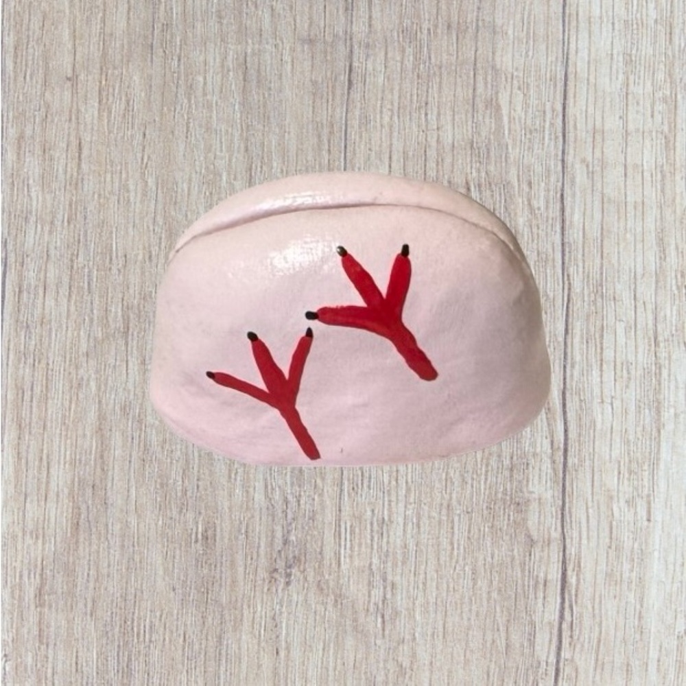 Handmade Mini Pink Chicken Photo Holder